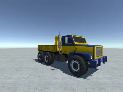 Industrial Truck 2 Low-poly 3D model