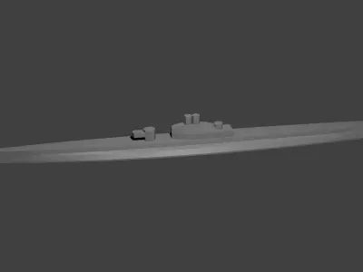 French Redoutable Class Submarine Free 3D print model