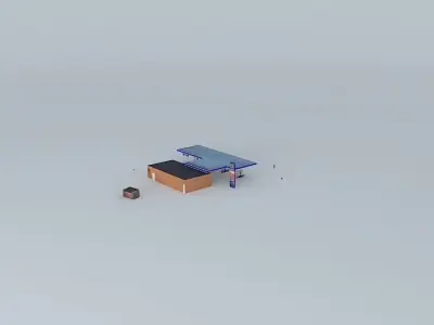 Fuel &amp; Retail station 'Dzelzavas ", Latvia, Riga... Free 3D model