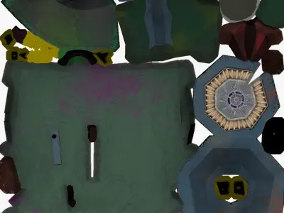 Toy Sci-Fi Paint Gun Low-poly 3D model