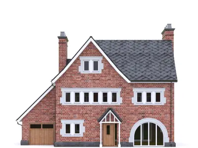 English Brick House 11 Low-poly 3D model