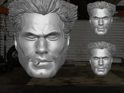 Wolverine Caville fan art 3D printable File For Action Figures  3D print model
