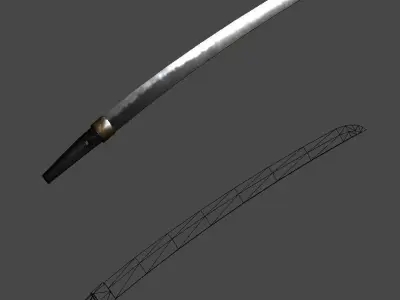 katana4 samurai sword Low-poly 3D model