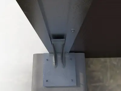 Temporary perimeter fence  hoarding set building site Low-poly 3D model