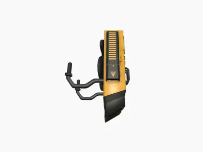 Jetpack F03 Yellow Black - SciFi Character Design Low-poly 3D model