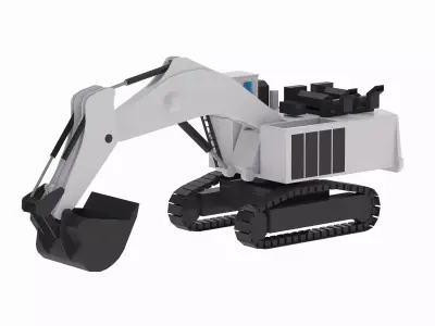 Excavator Mining R996B Simplified Low-poly 3D model