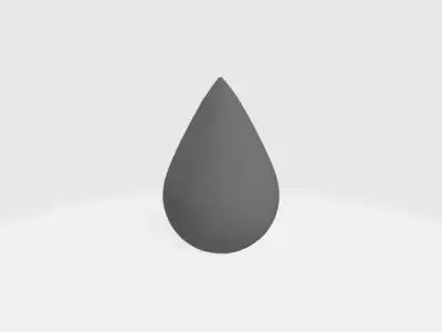 Drop Water Low-poly 3D model