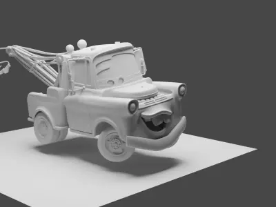 Stylized Tow Truck-Mater Inspired 3D Printable Model 3D print model