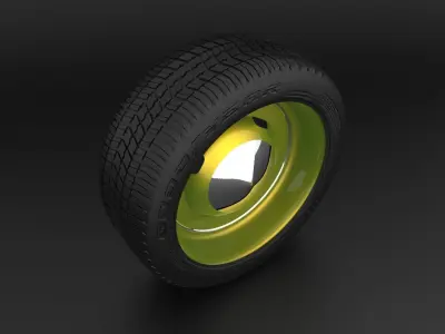 Old car rims hotrod Free 3D model