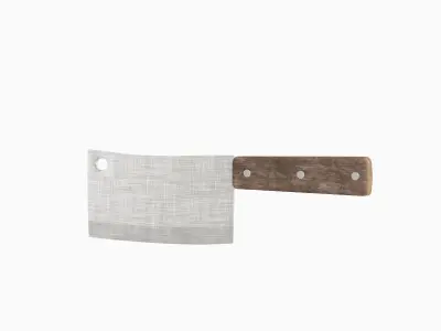 Meat Cleaver A 03 Low-poly 3D model