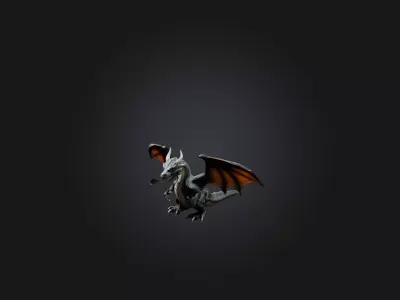 Realistic Dragon Model Low-poly 3D model