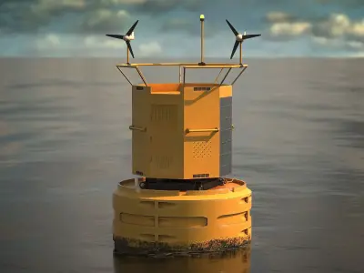 Sea Buoy v5 Low-poly 3D model