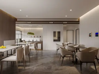 Company interior scene 3D model