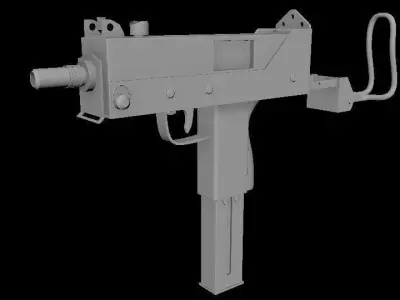 Mac 10 Free low-poly 3D model purchase