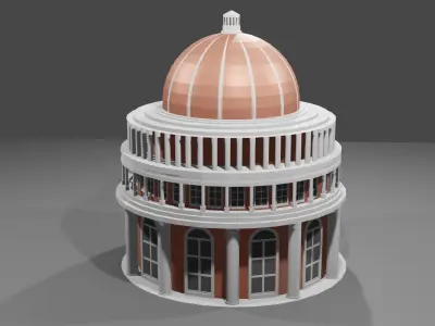 Library Building Free low-poly 3D model