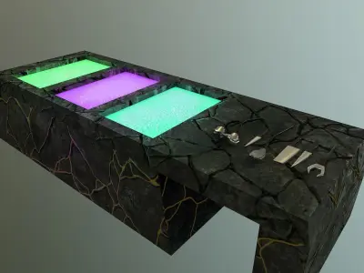  Wizard Workbench Free low-poly 3D model