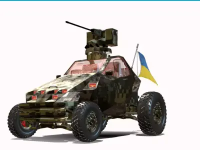 aranha 4x4  Low-poly 3D model