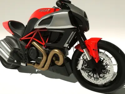 Ducati Diavel Dark 2015 1200CC 3D model