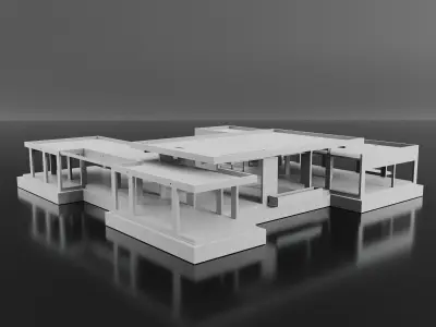 Cottage Low-poly 3D model