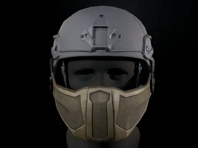 ACH Mandible Low-poly 3D model