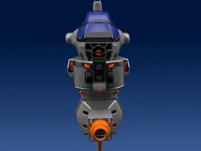 Spaceship 8 lowpoly 3D model for Game AR VR Low-poly 3D model