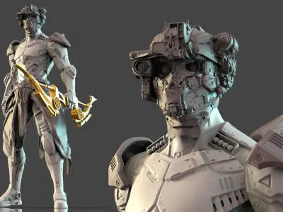 Mechanical Warrior 3D model purchase
