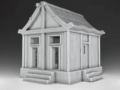 Stylized Japanese Set Part 1 and Crying girl 3D print model