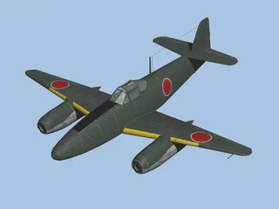 Japan NAVY NAKAJIMA Experimental Special Attack Aircraft KIKKA 3D model