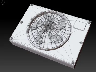 Industrial Object 05  Fan Low-poly 3D model Low-poly 3D model