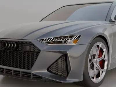 Audi RS6-style performance wagon 3D model