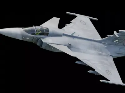 Saab Jas Gripen Fighter Jet 3D model