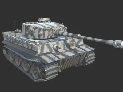 Tiger H1 Low-poly 3D model