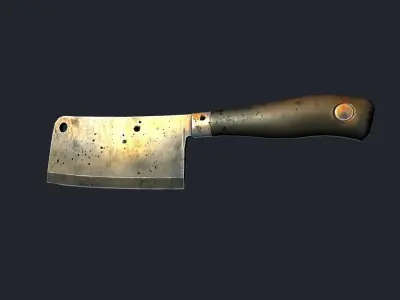 Butcher knife Melee Weapon Low-poly 3D model