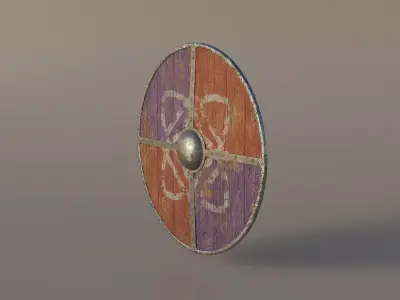 viking shield 3D model 2