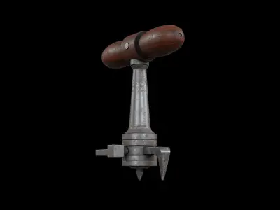 Leather Gasket cutter old Low-poly 3D model