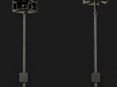 Sirens Pole  Low-poly 3D model