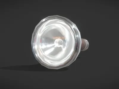 Vintage Flashlight Low-poly 3D model purchase