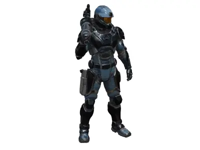 Sci fi pilot fugitive destiny color scheme heavy metal savant 3D model