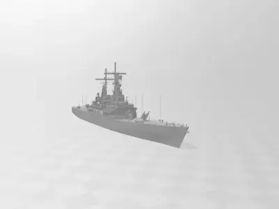usn Virginia class cruiser 3D print model