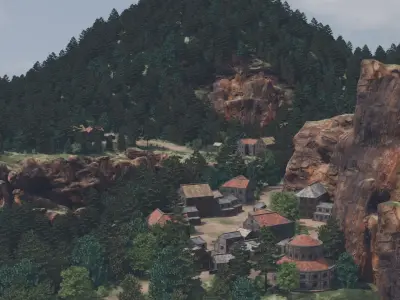 Mountain Village Overview 3D model purchase