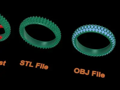 Dainty Cluster Diamond Infinity Band Size5 3D print model