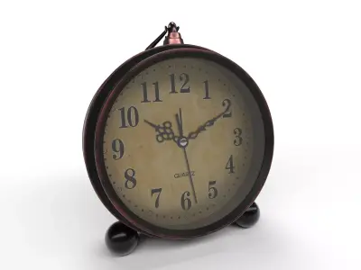 Vintage clock Low-poly 3D model