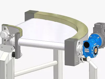 Belt Conveyor - 02 Low-poly 3D model