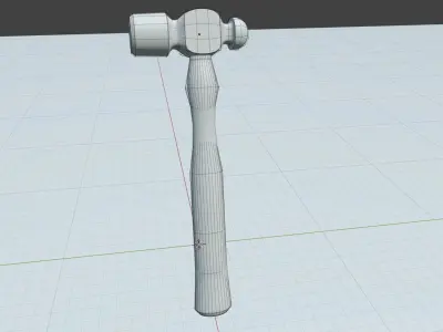 3D model of a conventional hammer 3D model