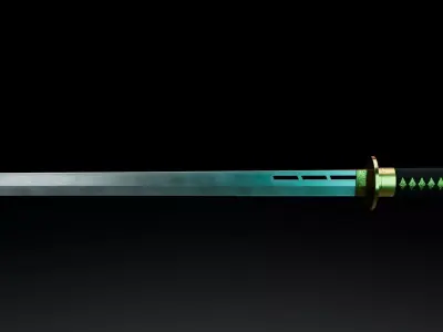 Katana Sword Game Prop-Medieval Asset Low-poly 3D model