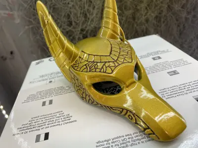 antique dog mask-decoration-for 3d printer-high poly model 3D print model