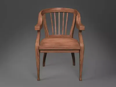 Classic Chair Low-poly 3D model