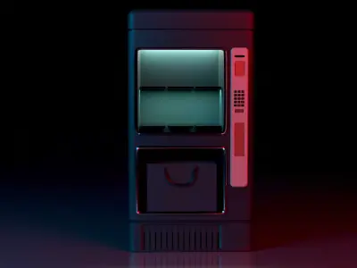 Vending Machine 3D Model  Snack  Drink Dispenser Asset Low-poly 3D model