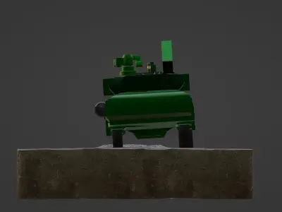 Anti-aircraft self-propelled tank 3D model