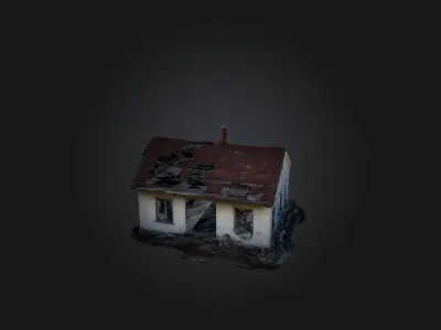 Abandoned House Low-poly 3D model